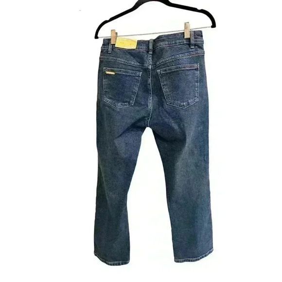 - - Michael Michael Kors Selma Cropped Flare High-Rise Jeans Size 4, NWT - Picture 5 of 7